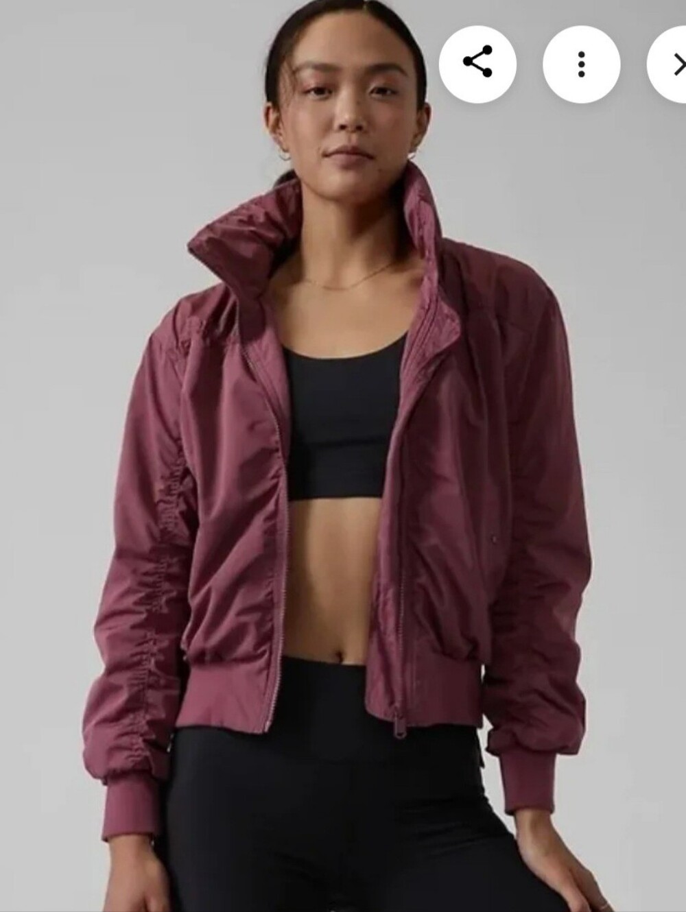 Athleta Jetset Bomber Jacket - ROSE